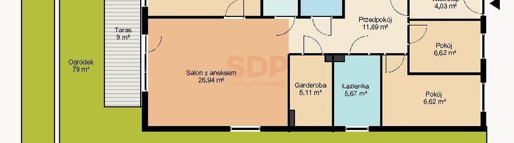 80 m² ogrodu w kameralnej zabudowie na krzykach