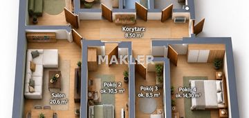 5 pokoi | po remoncie | centrum | 92 m²|