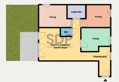 4-pokoje z tarasem, miejscem postojowym i komórką