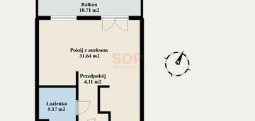 1-pokojowej mieszkanie w stanie deweloperskim