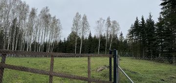 Ogrodzona działka z pnb w otulinie lasu