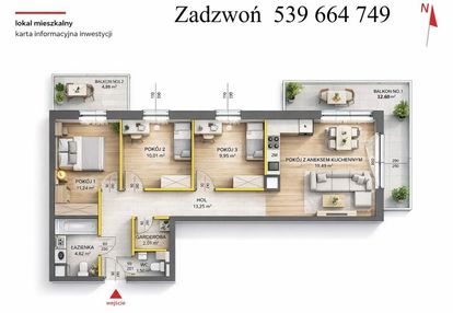 ✨️luksusowy układ 4 pokoje | 2 balkony | cisza