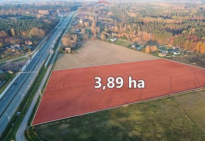 Teren inwestycyjny 3,89 ha, zawady, gm. kowiesy