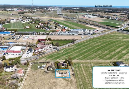 Działka 681 m² | dom i działalność | chwaszczyno