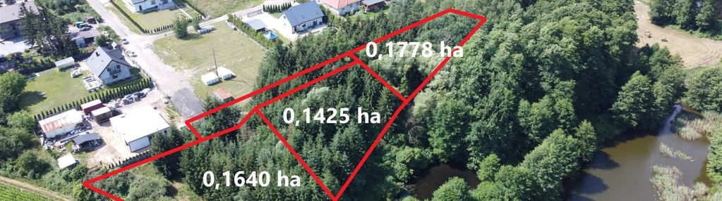 Działka w pobliżu lasu i rzeki zglowiączka