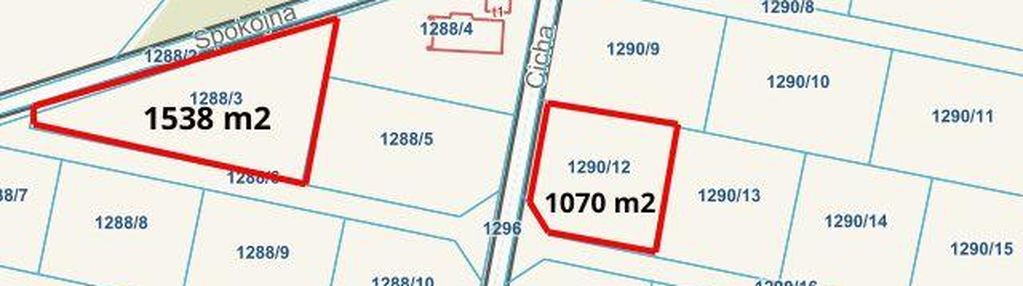 Działki na osiedlu przy lesie/pow. 1538 m2,1070 m2