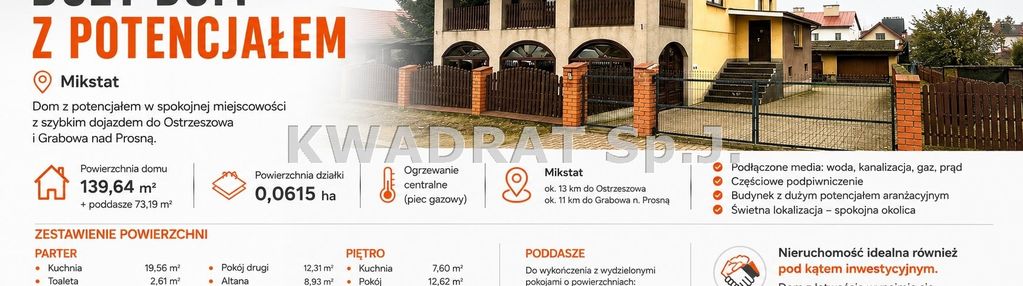 Duży dom z potencjałem mikstat!!!