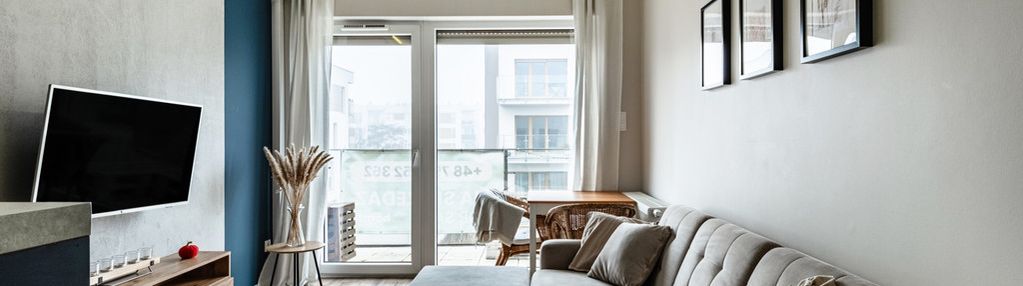 Wyposażone 2-pokojowe mieszkanie z otwartą kuchnią