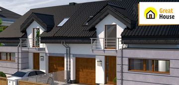Nowoczesny dom w zabudowie bliźniaczej – 128 m² |
