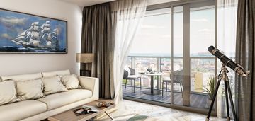 Hanza tower 39 m2 x piętro loggia
