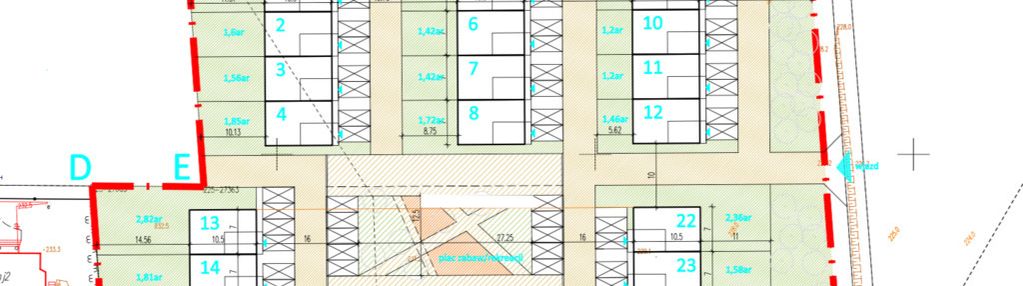 Działka z wz 25 budynków mieszkalnych
