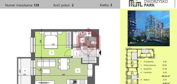 Ostatnie 40,34 m2 2 pokoje |3 piętro | super cena!