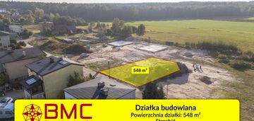 Działka budowlana strzebiń 548m2 woda kanalizacja