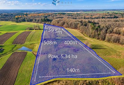 Jędrychówko|5,34 ha|warunki zabudowy|rzeka i las