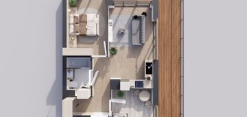 Sunrise park | mieszkanie nr 1.5 | 3 pokoje 47,41 m2 + balkon |