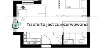 Kawalerka z możliwością przerobienia na dwa pokoje