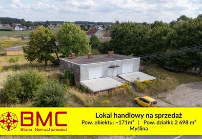 Działka z lokalem usługowym myślina