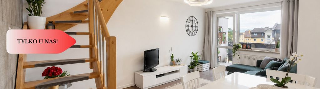Mieszkanie dwupoziomowe  4-pokoje, balkon i garaż