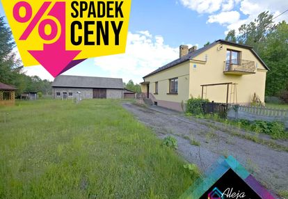 Dom ze stodołą, garażem i komórką, duża działka