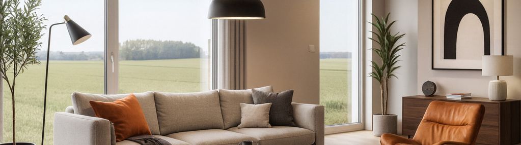 Funkcjonalny szereg z widokiem na zieleń