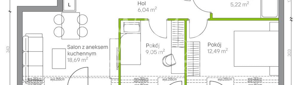 Trzypokojowe mieszkanie w inwestycji jesionowavita