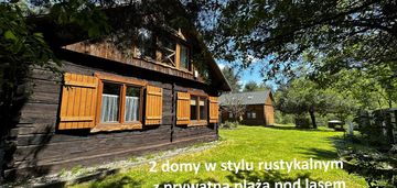 Siedlisko - 2 domy z bali, tuż pod lasem