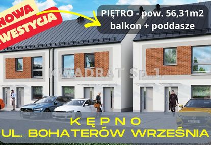 Kępno - mieszkanie o pow 56,31m2 + poddasze balkon