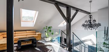 Glamour, loft, 2 kondygnacje, taras+ garaż.