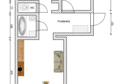 Mieszkanie 39 m-2 pokoje 2 piętro, ul. kordiana, kazanów