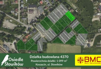 Działka budowlana koszęcin ul. słowików 1099m2