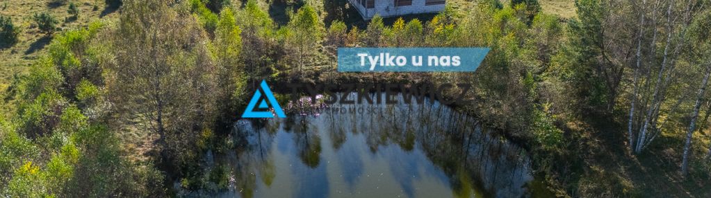 Dom w stanie surowym na dużej działce ze stawem!