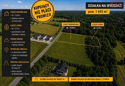 Krzyżówki, działka z lasem z widokiem na góry
