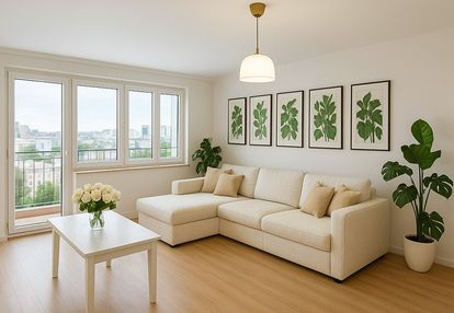 Miasto w tle, dom na pierwszym planie-cisza-zieleń