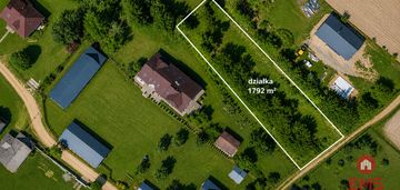Działka 1792 m2, pieńki
