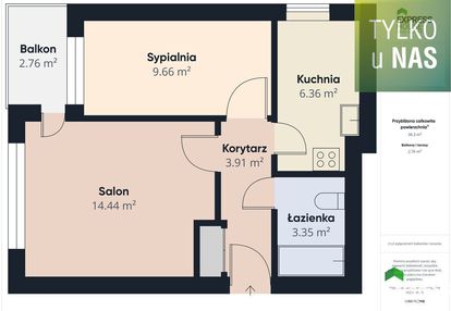 Jagiellońska i 2 pokoje i centrum i 38m2 i balkon