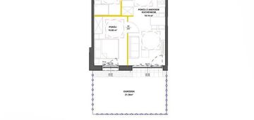 Mieszkanie, 2 pokoje z ogródkiem