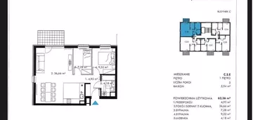 NOWE Mieszkanie 3pokojowe 62m2 Osiedle Majowa Góra