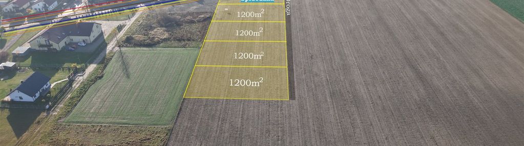 Działki po 1200 m2 z wydanymi warunkami zabudowy.