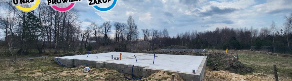 Działka z fundamentami pod budynek jednorodzinny