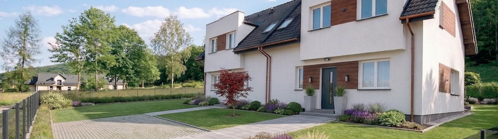 Nowoczesny bliźniak wykończony pod lasem 116m2