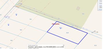 Działka bud. pieczarki gm pozezdrze