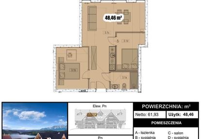 Panoramiczny widok - apartament 48,46m2 !