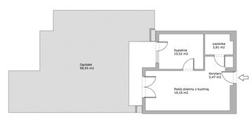 Gotowa inwestycja/ogród 100m2/zachodnia ekspozycja