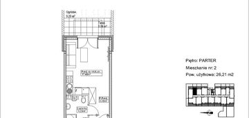 Mieszkanie w stanie deweloperskim 26,21 m2