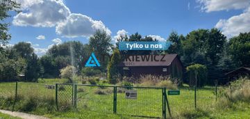 Działka z domkiem letniskowym, wiatką i m. na auto
