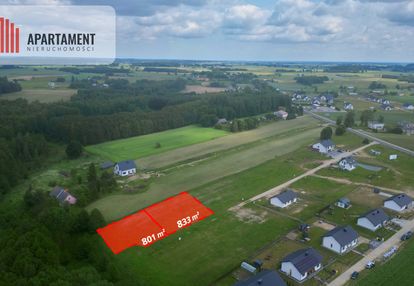 Działka budowlana 801m lubichowo poziomkowa