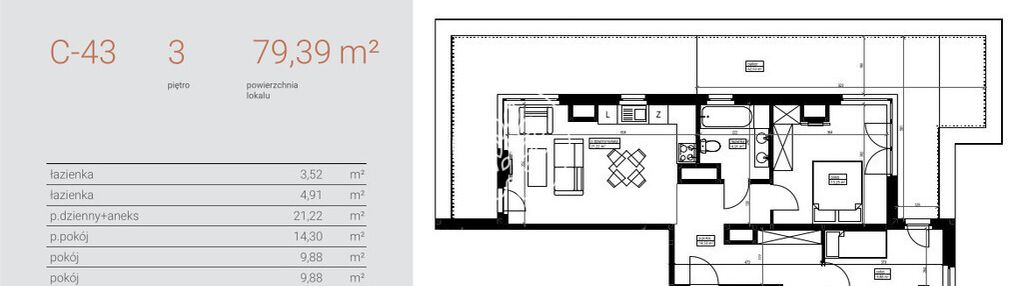 4-pokojowy apartament niedaleko kanału bydgoskiego