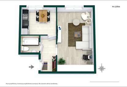 Przytulne, ciche, rozkładowe 1 lub 2pokoje – metro