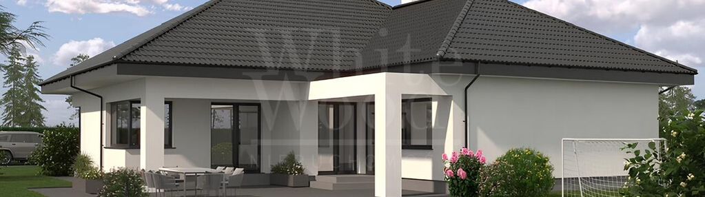 Nowoczesny dom parterowy 143 m² na dużej działce