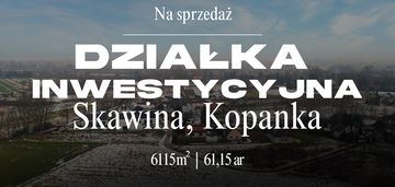 Działka inwestycyjna 61,15 ar | kopanka k. krakowa